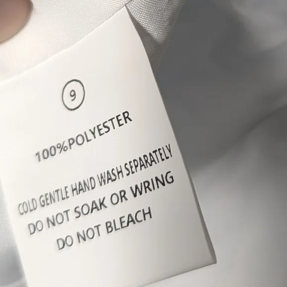 Angel Biba Dress Bubble Hem White Blue Floral Mini Dress Sz M new - Picture 7 of 8